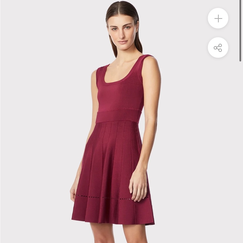 SCOOP NECK FIT AND FLARE MINI DRESS